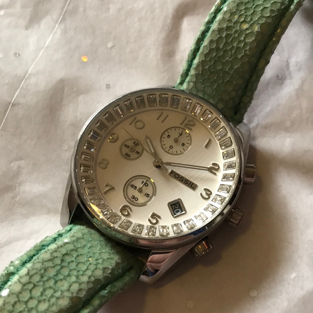 Ladies silver watch with replaceable band FS4394